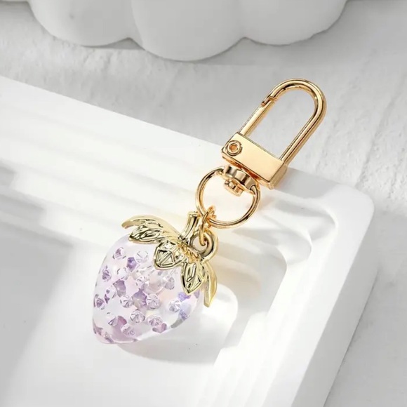 Adorable Strawberry Lover's Keychain - Keyrings & Keychains - Picture 2 of 2